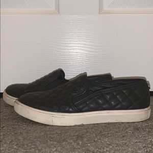 Steve Maden Black Slip-On Sneakers